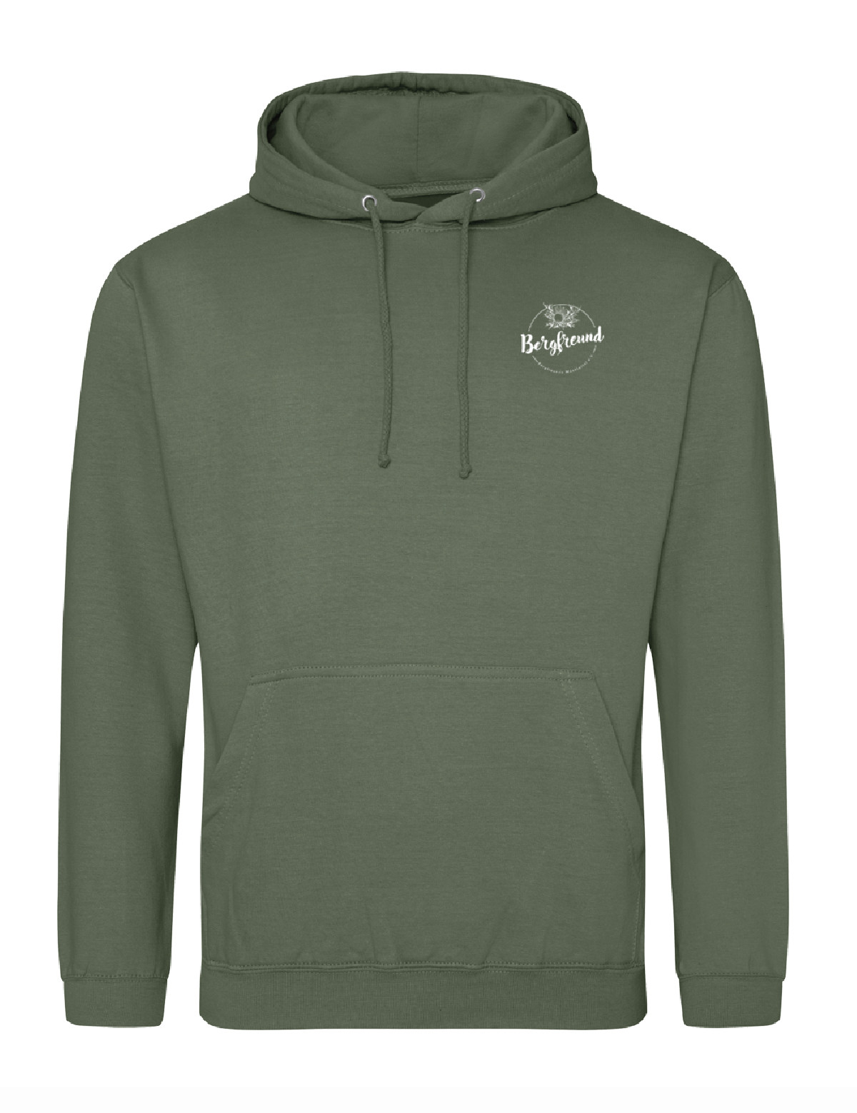 HOODIE "Bergfreund" tannengrün