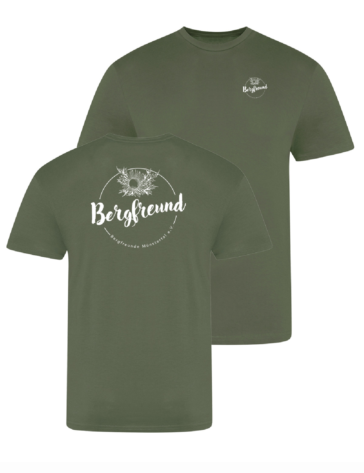 T-SHIRT "Bergfreund" | tannengrün