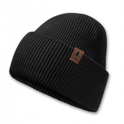 Ripp-Beanie, schwarz