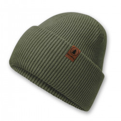 Ripp-Beanie, olivgrün