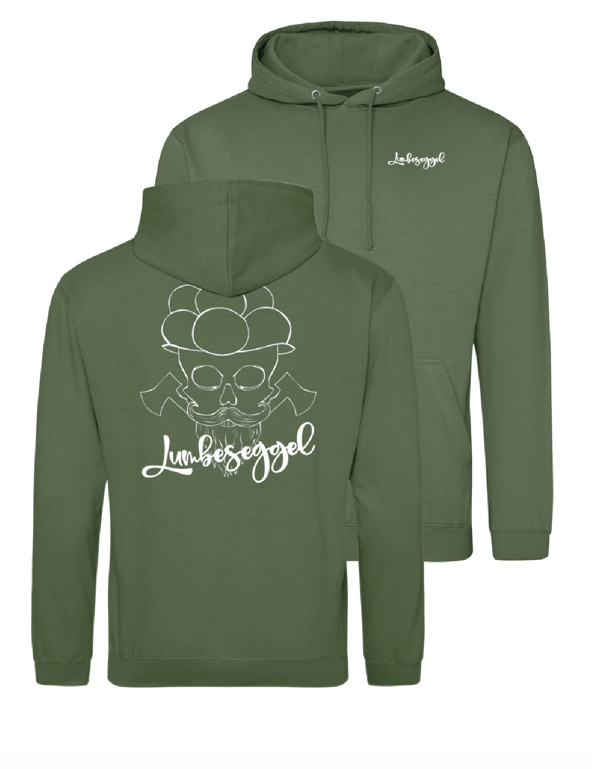 HOODIE "Lumbeseggel" tannengrün