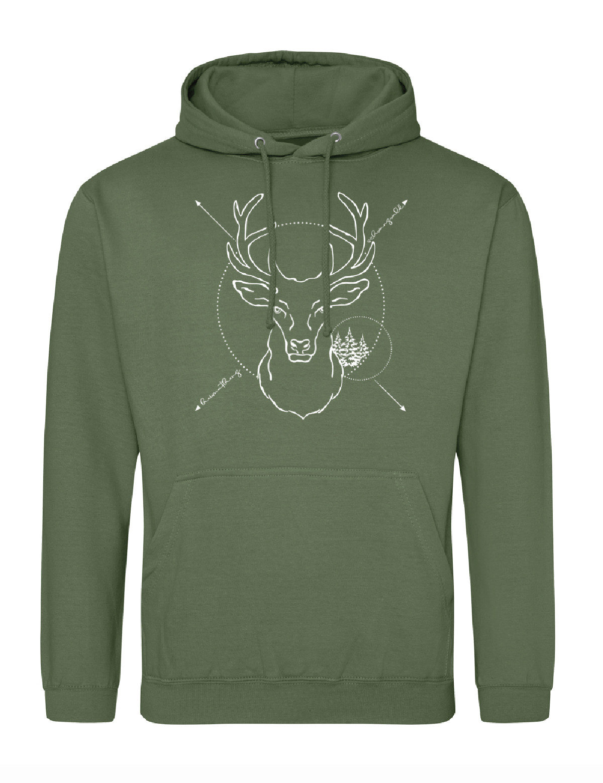 HOODIE "Hirsch" tannengrün