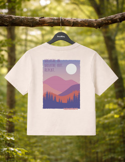 MÄDEL-SHIRT "Breathe In" lila