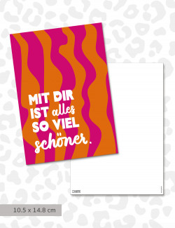 Postkarte "MIT DIR"